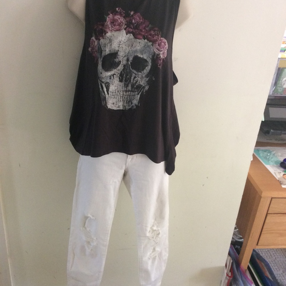 J.Brand white distressed jeans